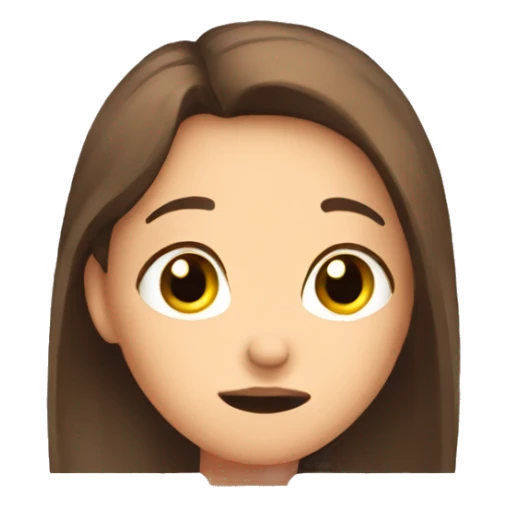 Brown hair girl face palm sticker