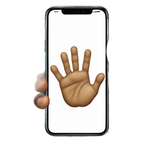 front side iPhone 16 in man hand no bad fingers sticker