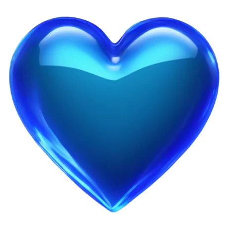 Neon glass cobalt heart  sticker