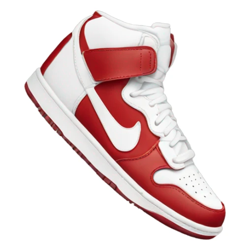 White and red nike air high top shoe sticker