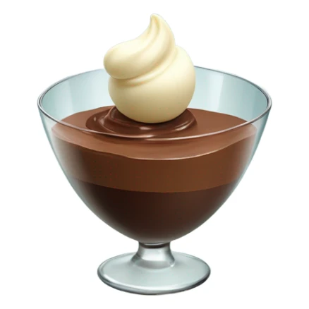 Chocolate mousse and vanilla quenelle on glass plate sticker