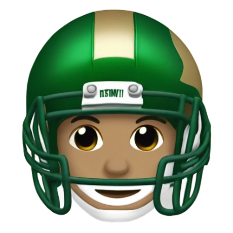 Tim Reilly wearing an Irish football helmet sticker