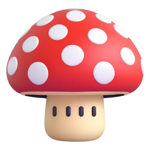 Super Mario red mushroom with white spots sticker