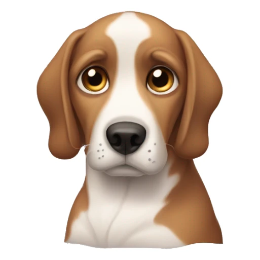 Dog with sad puppy eyes sticker