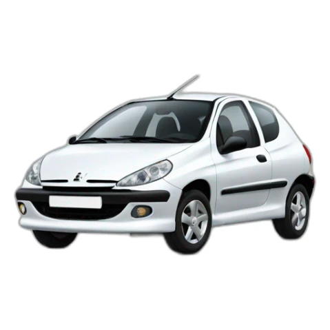 Car driving a Peugeot 206 sticker