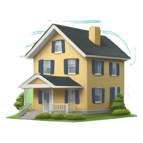 house with radio waves all around it radiation emf sticker