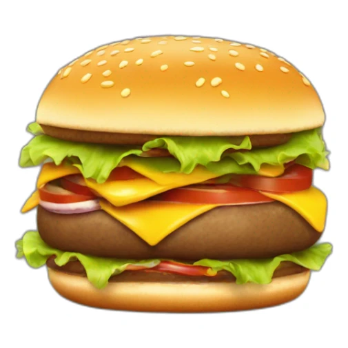 burger with stick man legs runing sticker