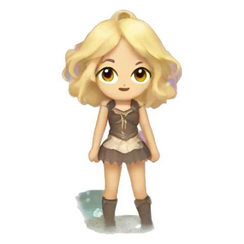 Magical girl in quicksand sticker