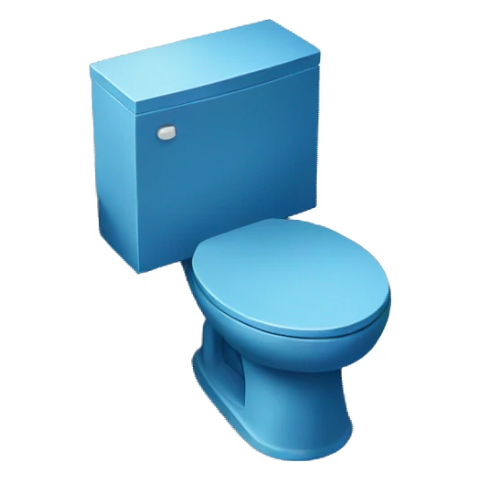 blue outdoor toilet sticker