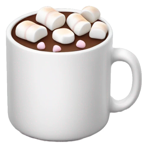 Mug of hot chocolate with mini marshmallows sticker