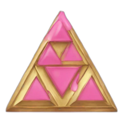Zelda triforce symbol pink Nintendo sticker