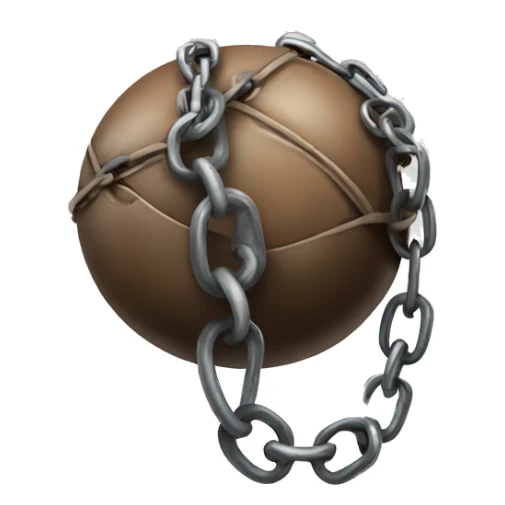 ball and chain sticker