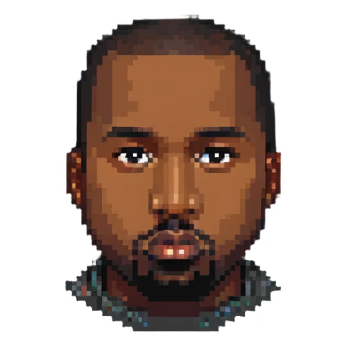 face of Kanye West sticker