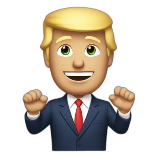 Donald trump fais un doigt d'honneur sticker