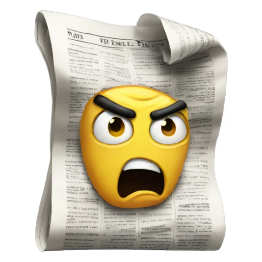 angry newspaper sticker