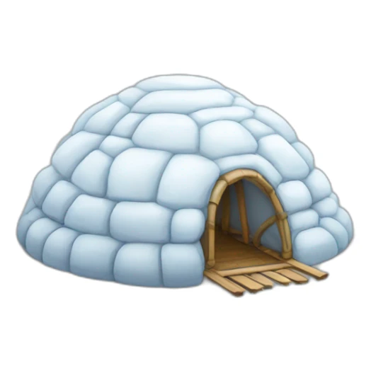 igloo walking with feet sticker
