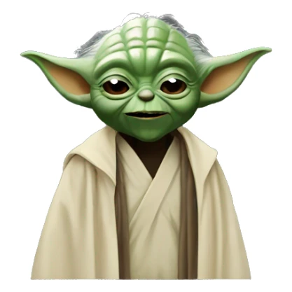 Yoda laugh with dark vador sticker