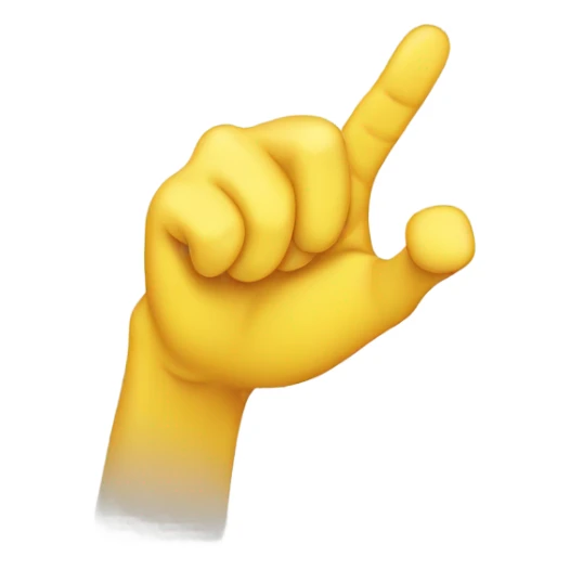 Yellow hand emoji pinky promise sticker