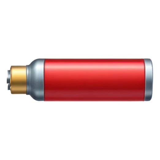 Red color shot gun cartridge  sticker