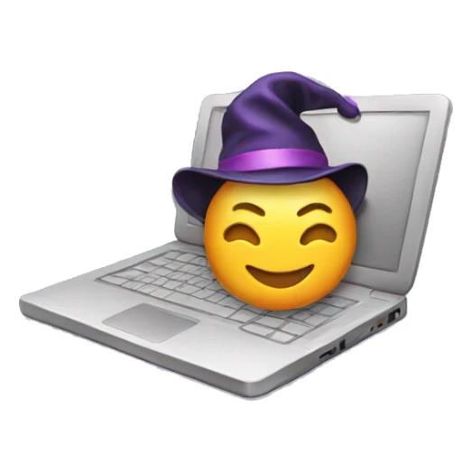 laptop and magic sticker