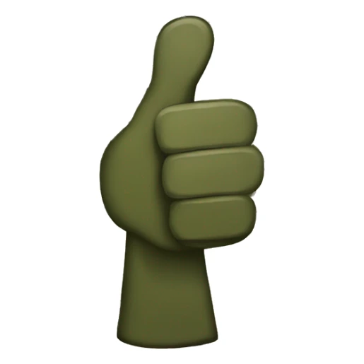 Military camo thumbs up sticker
