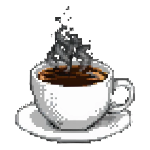 cup of coffee with steam sticker