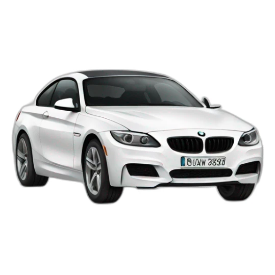 white bmw sticker