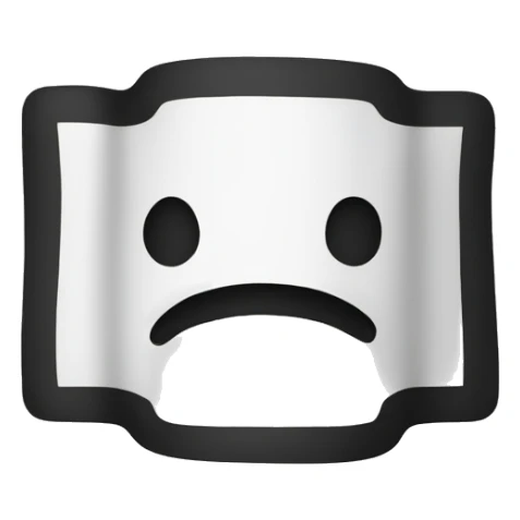 Bandaid emoji in black and white sticker
