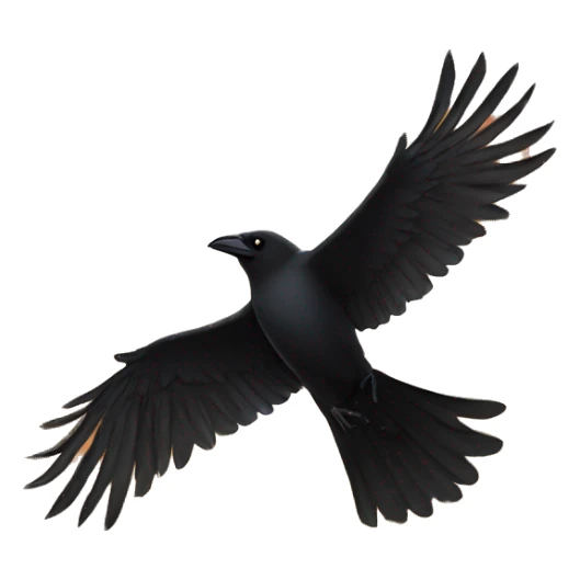Crow flying in front of the sun sticker