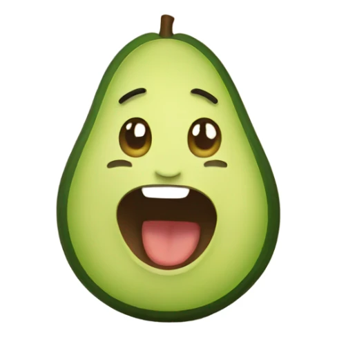 joyful avocado expression sticker