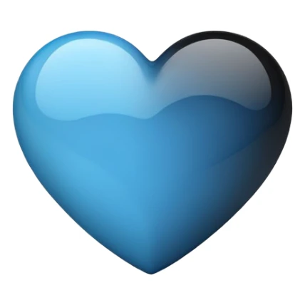 Black and blue love heart mixed sticker