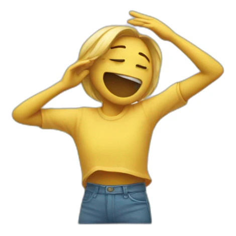 An emoji of someone who makes a dab sticker