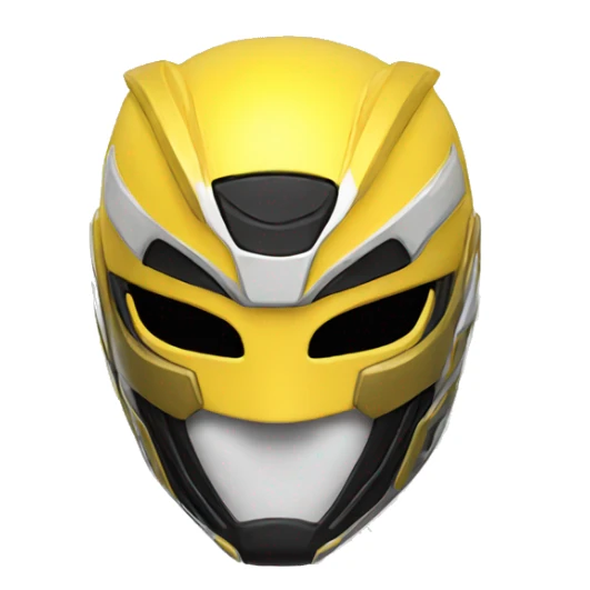 yellow power ranger mask emoji sticker