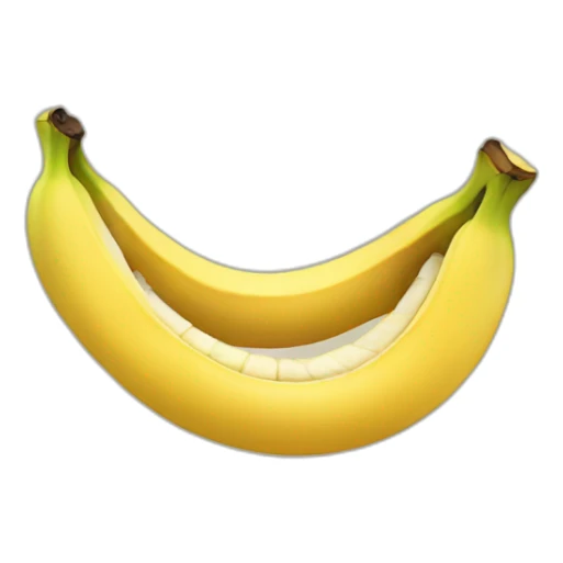 mouth eating a banana sticker