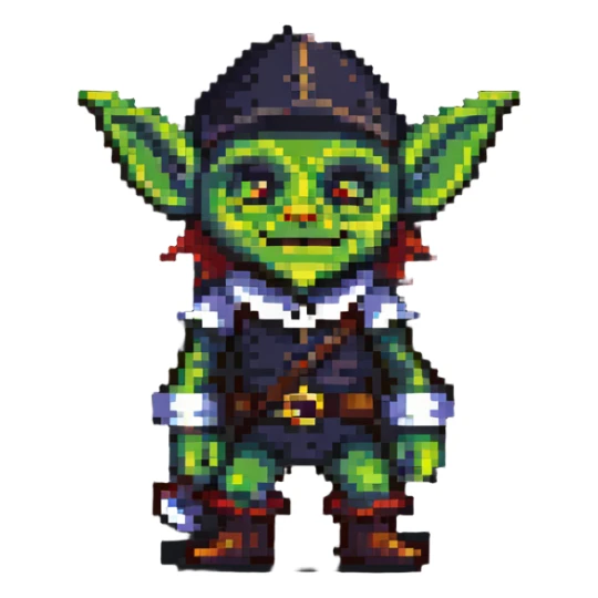 Steven Miller as a goblin pixel art sticker