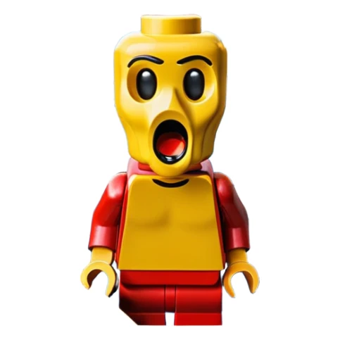 Edvard munch the scream landscape in Lego sticker