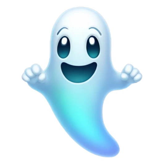 ghost sticking his tongue out sticker