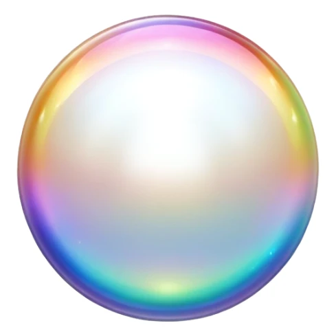 Pearl gemstone shiny and iridescent with rainbow reflections sticker