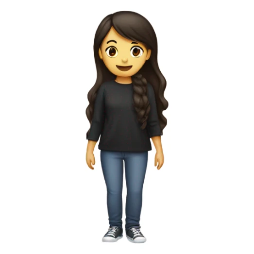 Two girls kissing  brown black hair sticker