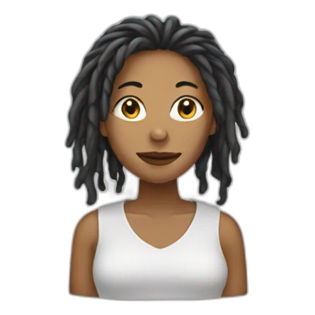 Emoji of a woman with dreadlocks sticker