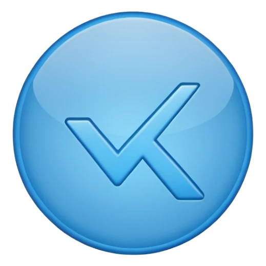 Emoji igual esse: ☑️, azul, e circular. sticker