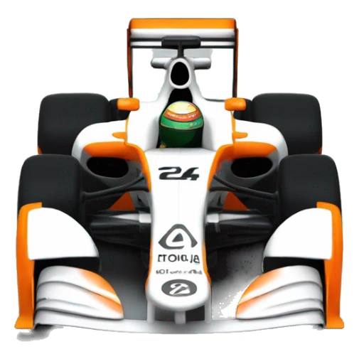 Mclaren Formula 1  team 2012 car design front view with 2024 livery sticker