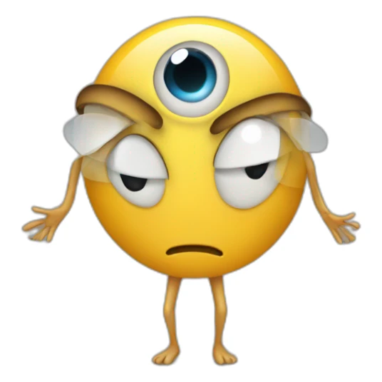 Eye with arms and legs sticker