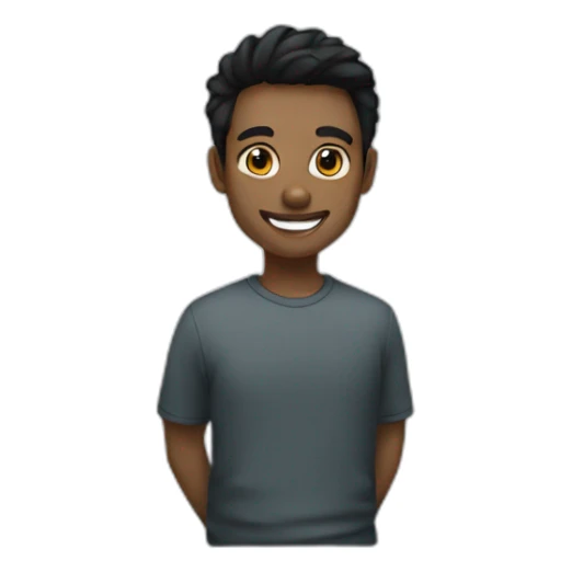 solo_smiling_short_hair_portrait black hair sticker