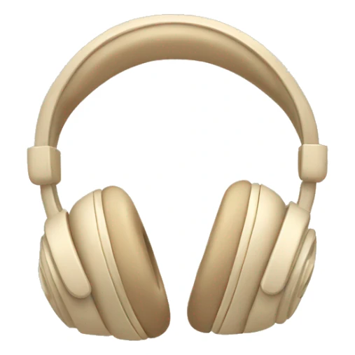 beige apple headphones with beige bows sticker