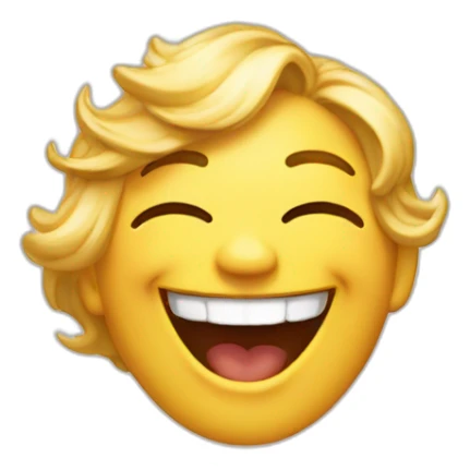 Laughing emoji in vogue style sticker