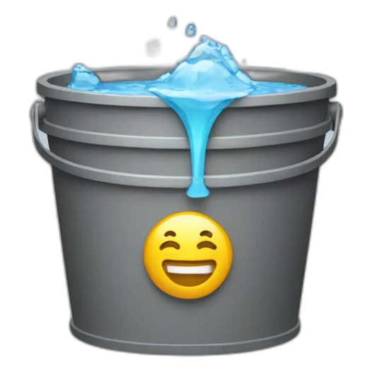 bucket with full of water sticker