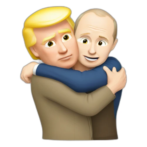 putin-and-donald-trump-hugging sticker