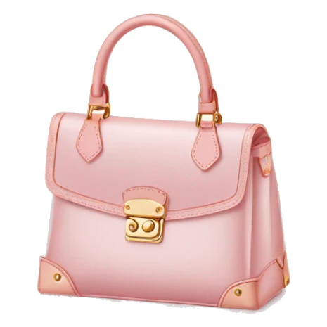 White Designer Louis Vuitton bag with light pink monogram and trim sticker