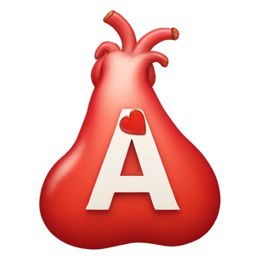 heart with the letter a in it sticker